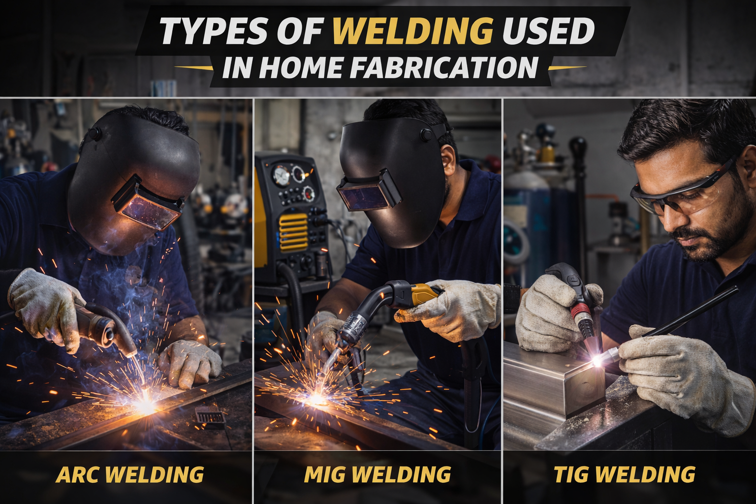Types of Welding Used in Home Fabrication – Simple Guide for Homeowners